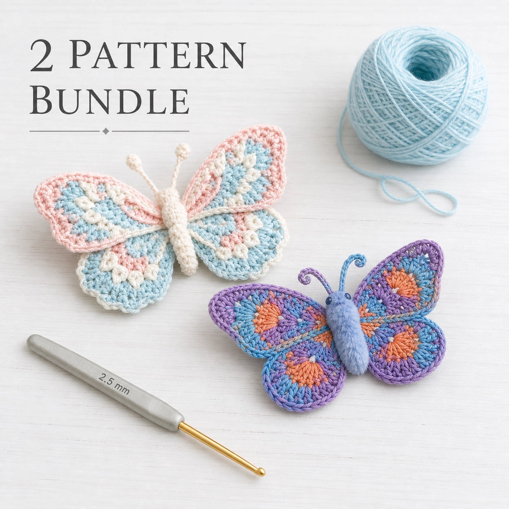 Crochet Butterfly Pattern Bundle 
Easy Amigurumi Butterfly PDF, Instant Download
