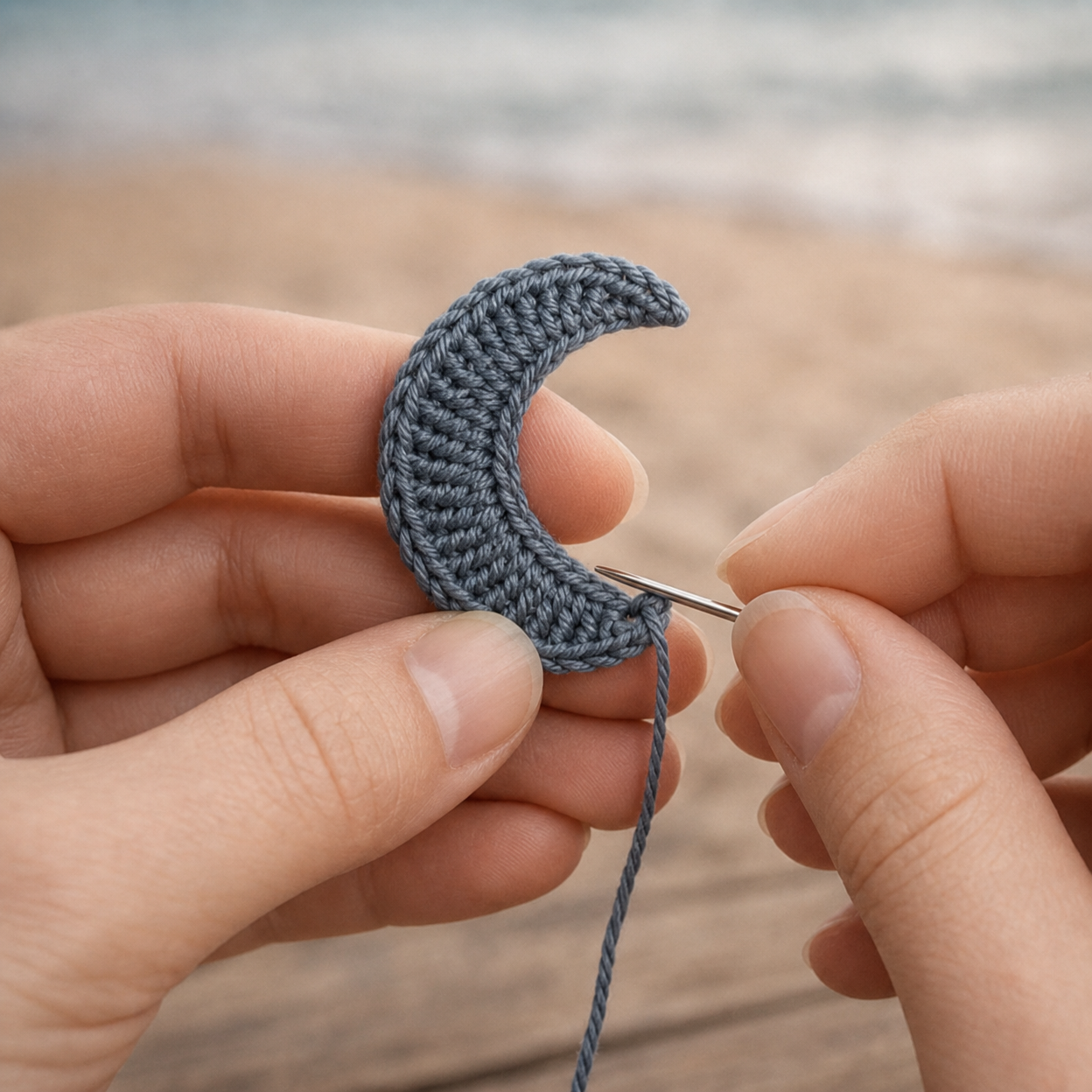 Crochet Moon Anklet Pattern PDF | Boho Lace Crescent Moon Bracelet Tutorial