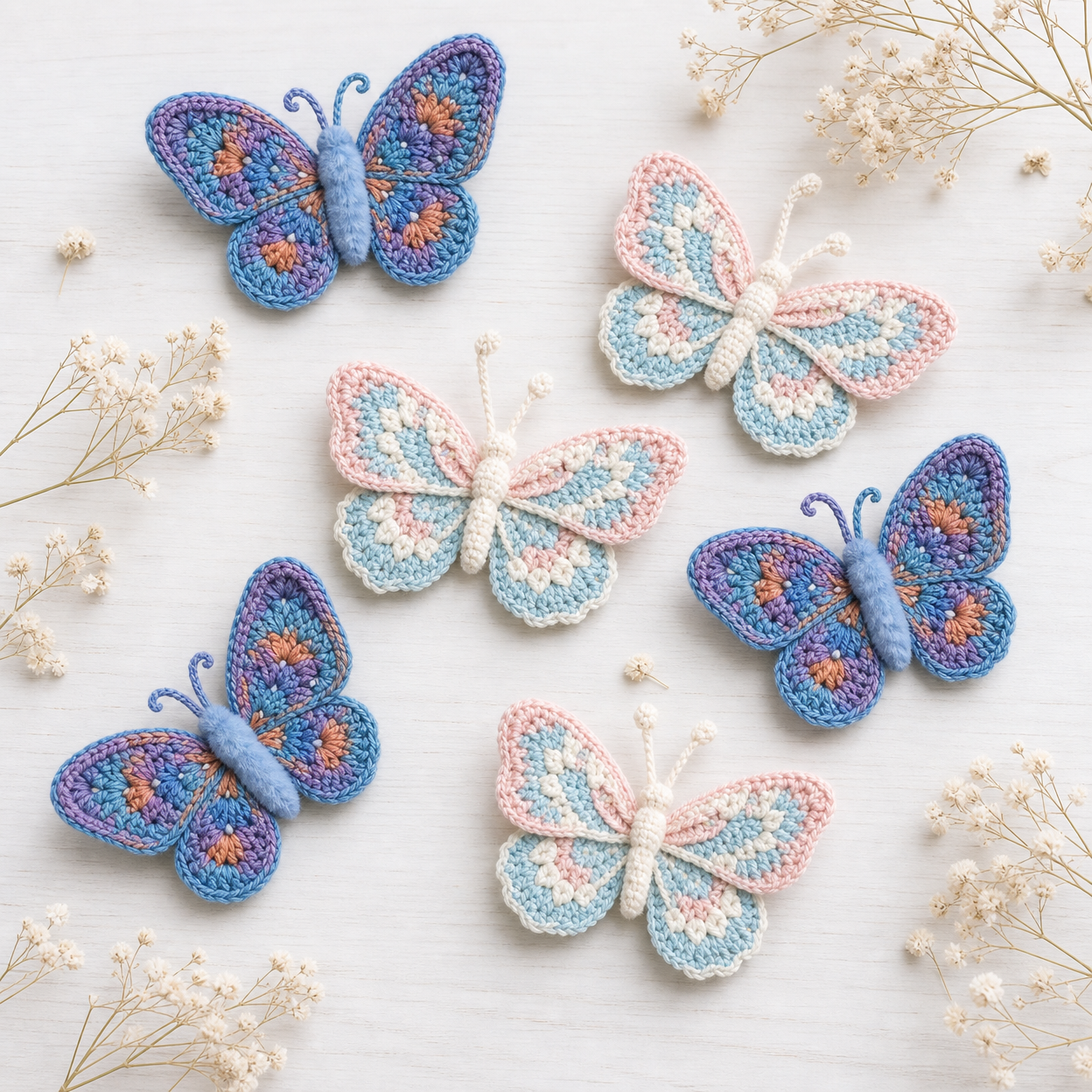 Crochet Butterfly Pattern Bundle 
Easy Amigurumi Butterfly PDF, Instant Download