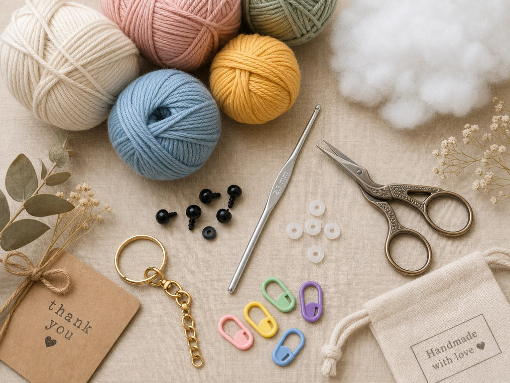 Monster Car Key Cover Crochet Pattern | Amigurumi Big Mouth Keychain PDF