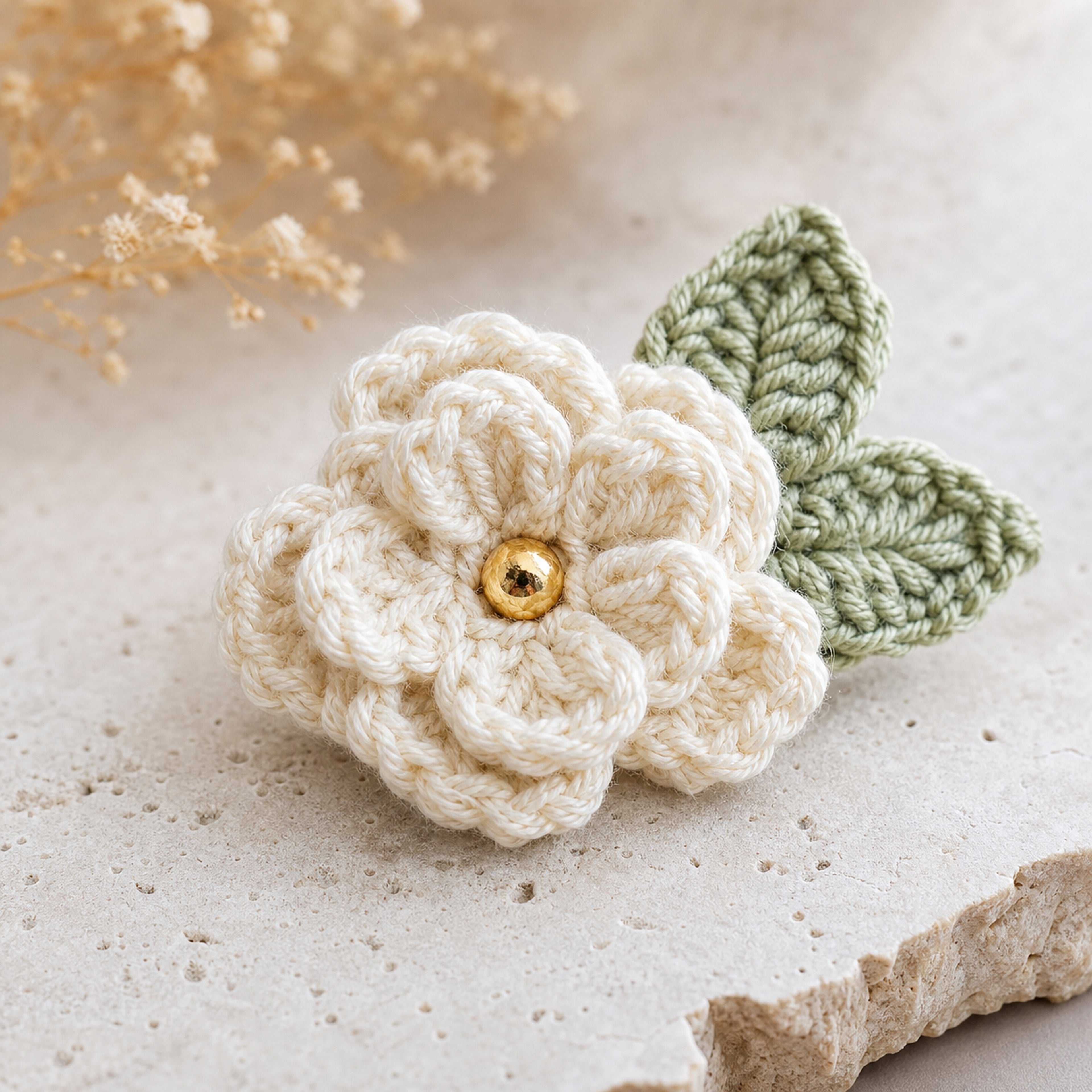 Elegant Crochet Flower Bracelet Pattern PDF